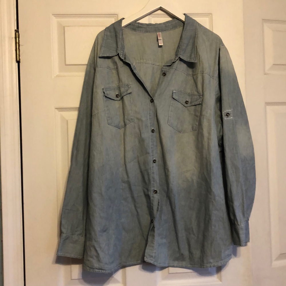 Denim button down shirt